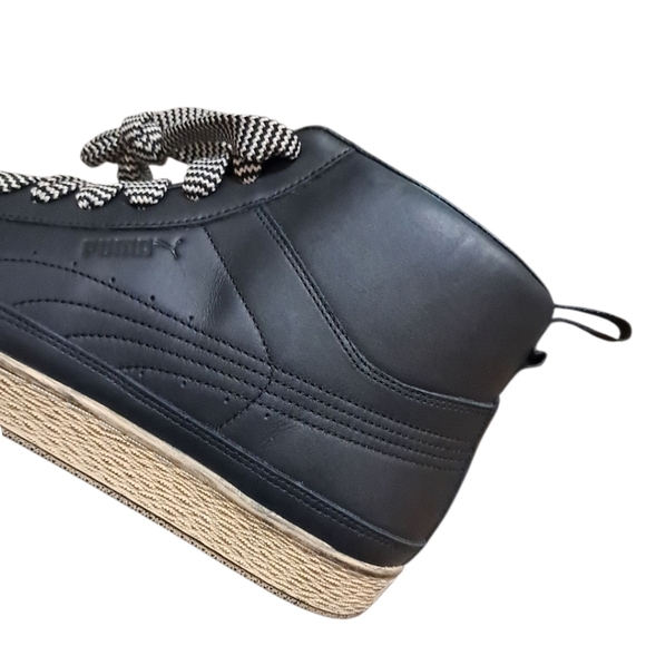 Puma x Rhuigi Suede Mid Black Tan Leather Sneaker Men’s 12 - Picture 8 of 16